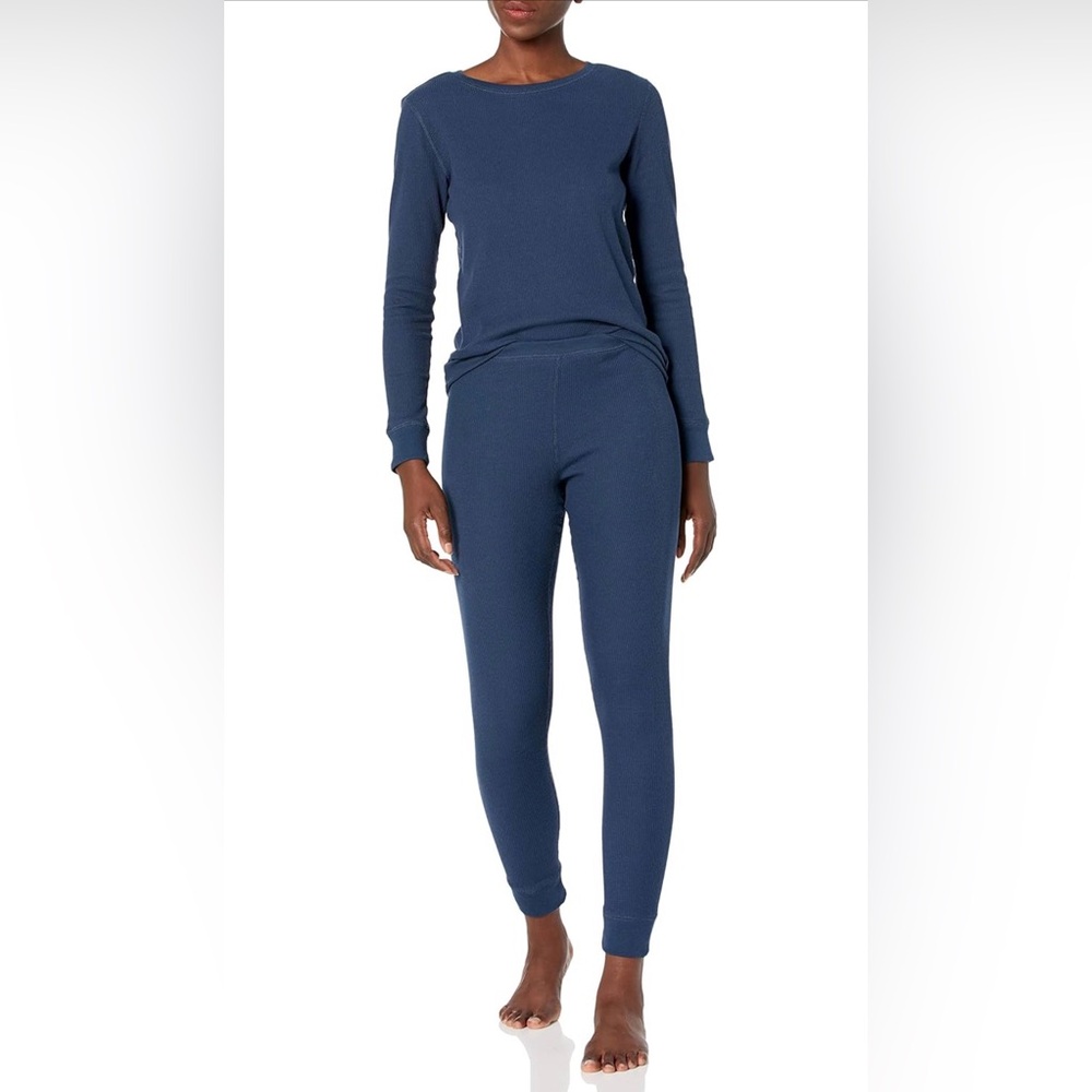 Amazon Essentials Women’s Waffle Pajama Set - Navy– US XS